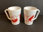 Vintage 1940s Milk Glass Hazel Atlas Retro MCM Child's Cup Mug Three Little Pigs