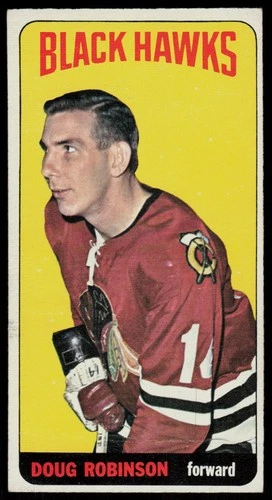 1964-65 Topps Hockey Nice Crease Doug Robinson RC Chicago Blackhawks #84