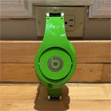 Beats by Dr Dre Studio Wired Headphones Green w/ Case Cable Tested Works