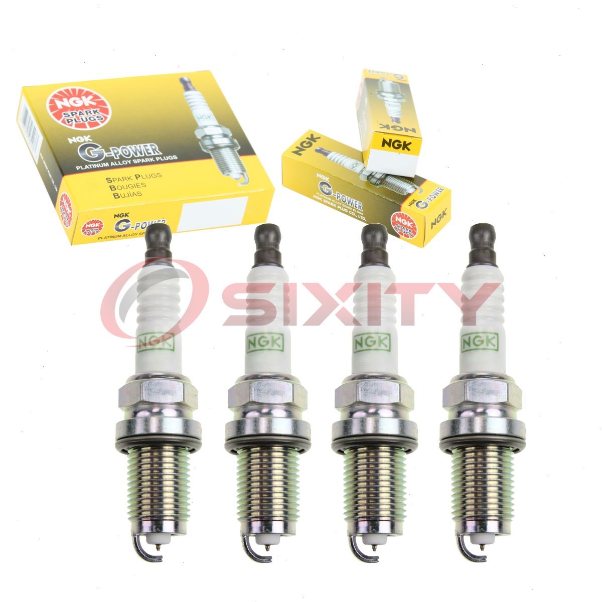 4 pc NGK G-Power Spark Plugs for 2003-2011 Honda Element 2.4L L4 Ignition wy