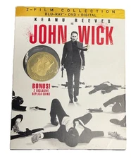 John Wick 2-Movie Collection Blu Ray + DVD with Replica Coin