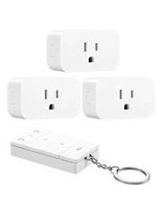 DEWENWILS Plug and Play Remote Control Outlet, 1 Remote and 3 Outlets  15A/1875W