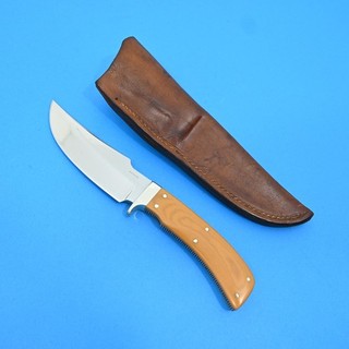 HARVEY MCBURNETTE N.M. CUSTOM YELLOW WESTINGHOUSE MICARTA HUNTER SKINNER KNIFE