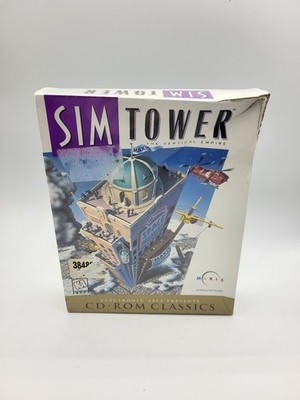 Sim Tower The Vertical Empire Maxis PC Big Box Windows 95 W/ Manuals + Inserts!