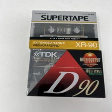 NEW Lot Of 2 Cassette Tapes TDK D90 &  Supertape XR-90