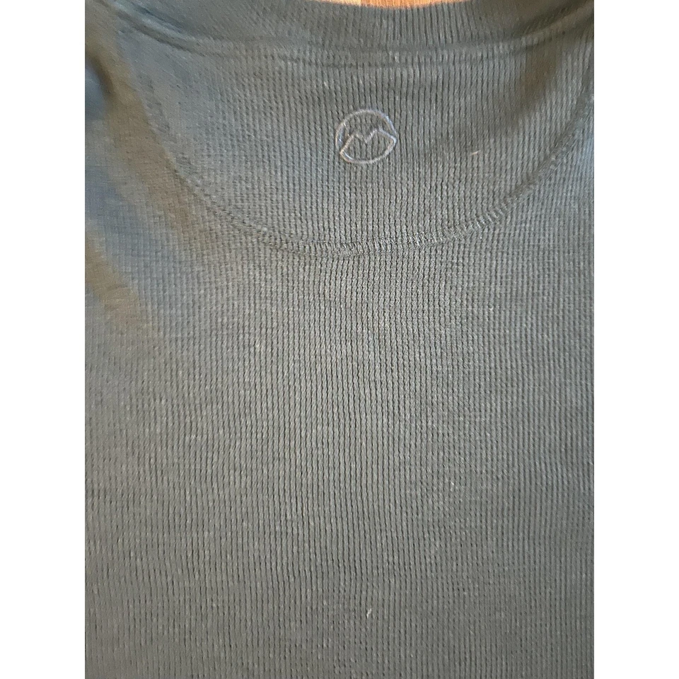 Magellan Outdoors Shirt Mens XL Green Waffle Knit Thermal Long Sleeve Loose Fit - Image 4 of 4