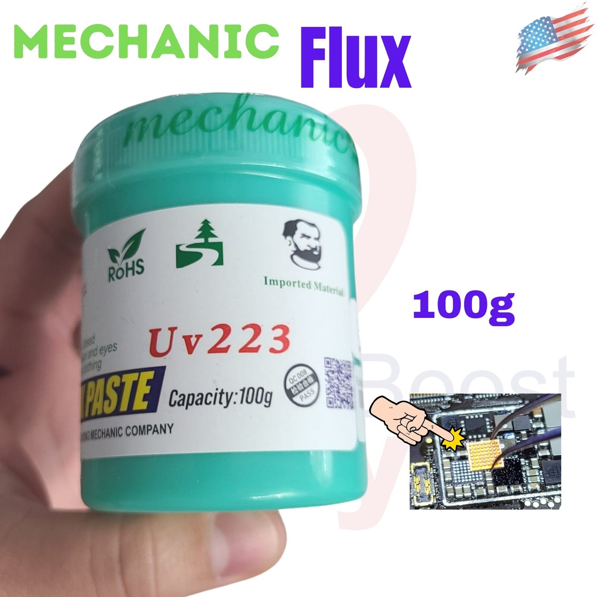 Mechanic UV-223 Solder Flux 100g BGA Rework SMT Reflow – USA