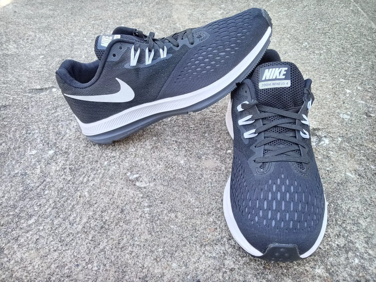 tallarines mentiroso cambiar Nike Womens Zoom Winflo 4 Black Running Shoes 898485-001 Size 9.5 | eBay