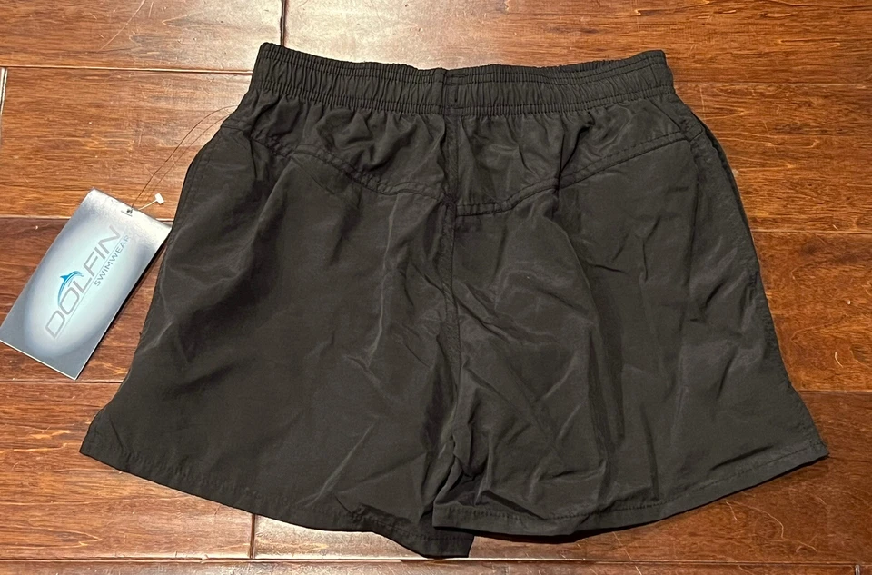 Traje de baño Dolfin negro forrado de malla para niños grandes 2 bolsillos bañadores pantalones cortos Foto 2 de 4