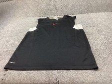 Nike Basketball Shirt Mens Mediun Black Nike Fit Breathable Sleeveless Swoosh