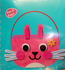 Set 2 Happy Easter Crafts DIY PINK FELT BAG Fun Easy Kit for Ages 6 yrs  S15