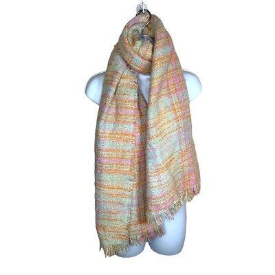 NEW Universal Thread Pastel Plaid Scarf Oversized Rectangle