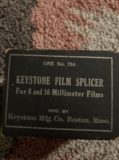 Vintage Keystone 8 And 16mm Film Splicer In Box With Instructions