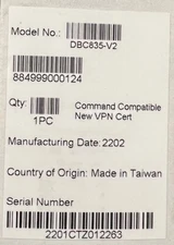 DBC835-V2 Brand New ADT Doorbell Camera with Mounting Kit & Wedge