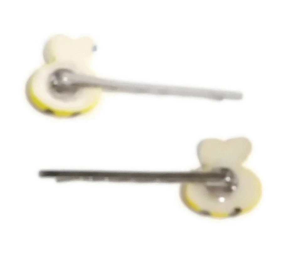 BUMBLE BEE Insect Bobby PIn Hair Clip Girl Accessory - Set of 2 Handmade - Image 2 of 3