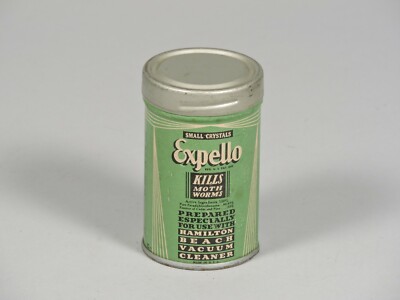 Vintage EXPELLO Container for Moth Crystals - Sold with Hamilton Vacuum Cleaner