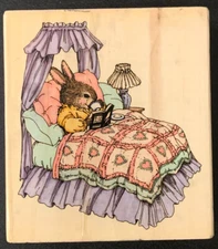 Uptown Holly Pond Hill Tea In Bed Rubber Stamp