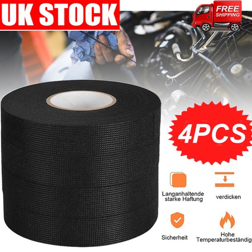 4PCS Car Wiring Loom Tape Adhesive Cloth Fabric Harness Insulation Tape