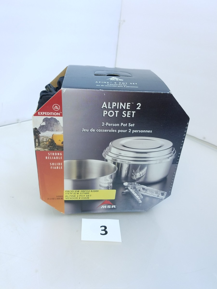MSR Alpine 2 Pot Set Hiking Camping Cooking Cookset MSR Alpine 2 Pot Set Hiking Camping Cooking Cookset