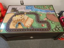 kidkraft train table, with all trains and accessories