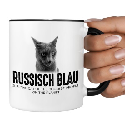 Russische Blau Russian Blue Official Cat cool Tasse Kaffee lustig Kaffeebecher D