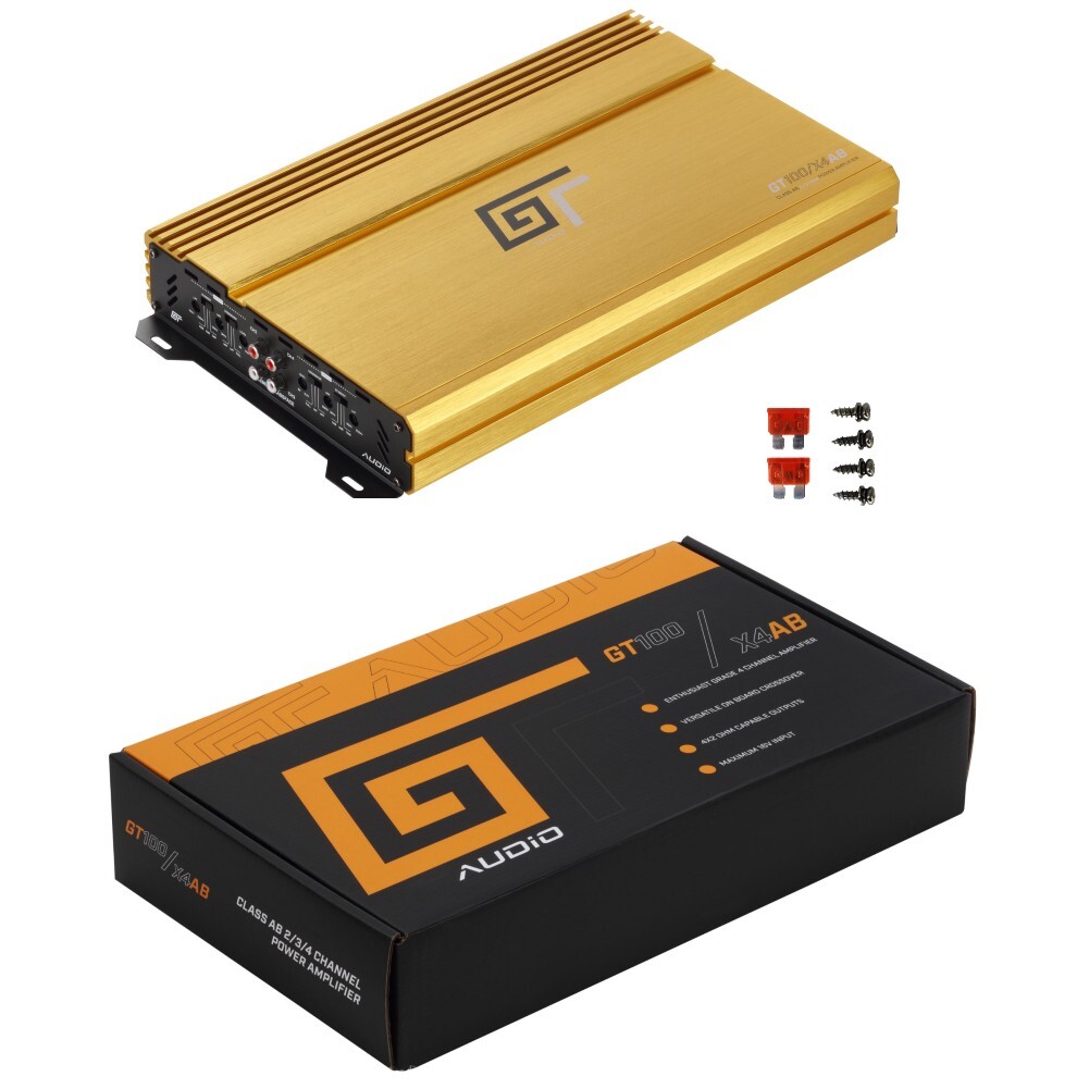 Amplificatore Bass Face GT100/X4AB 4 Canali Classe AB 600W RMS per Auto