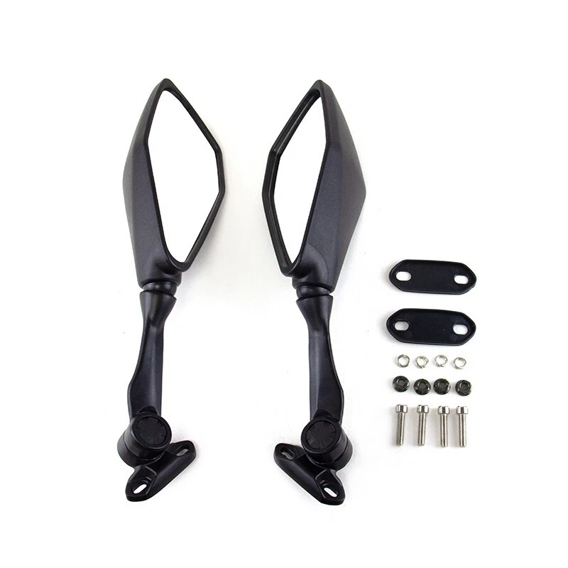 Espejos retrovisores izquierdo y derecho para Kawasaki Ninja ZX6R ZX636 2009-2023 negro Foto 3 de 4