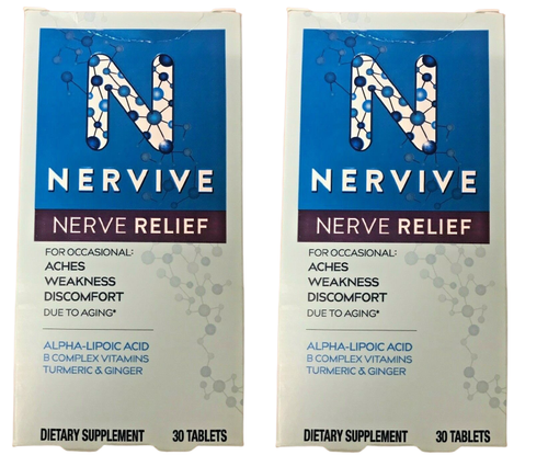 Nervive Nerve Relief - 30 Tablets Exp 2024 Lot of 2 Pieces 37000495802