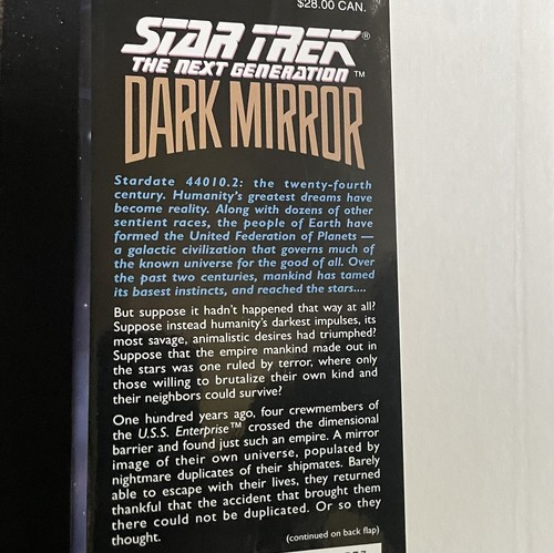 Star Trek - The Next Generation - Dark Mirror by Diane Duane (1993, Hardcover) - Picture 5 of 6