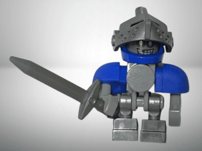 Lego  Freestyle Minifigur nex011, Nexo Knights, Clay Bot Schwert Roboter Clay's