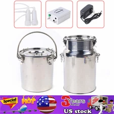 5L Electric Sheep Goat Milking Machine 110v Bucket Vacuum Impulse Pump Milker