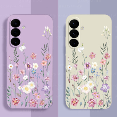 Schutzhülle Blumen Für Samsung A56 A57 A16 A17 A05S A55 A15 S26 S25 Silikon Case