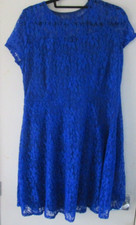Ladies Blue Measoul Lace Dress  3XL (18 I think) Lined Stunning