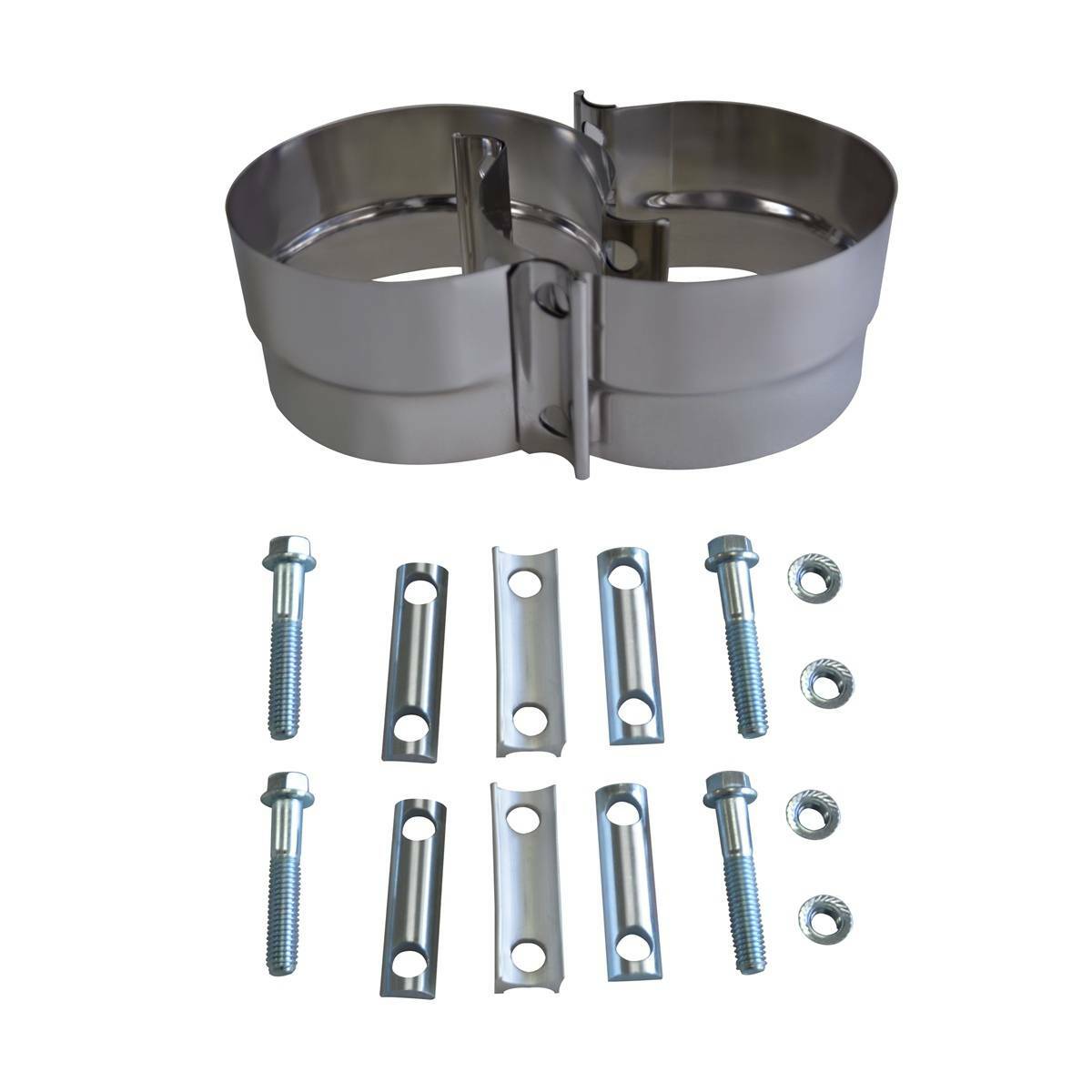 2 Fascette Stringitubo In Acciaio Inox 304 4 Pollici Per Scarico Auto - Heavy Duty TB52413