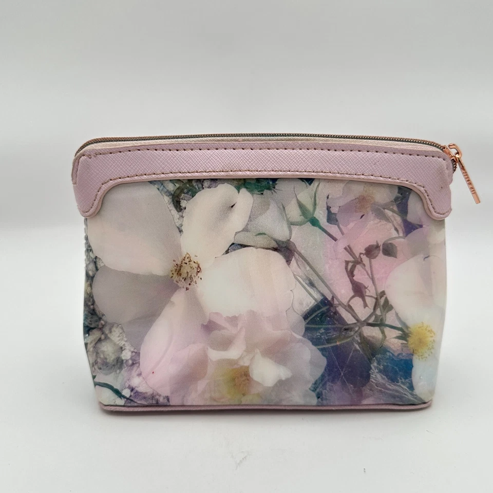 Ted Baker Estuche de Cosméticos de Viaje Floral Bolsa de Maquillaje Rosa Lujo Preppy Vacaciones Foto 3 de 4
