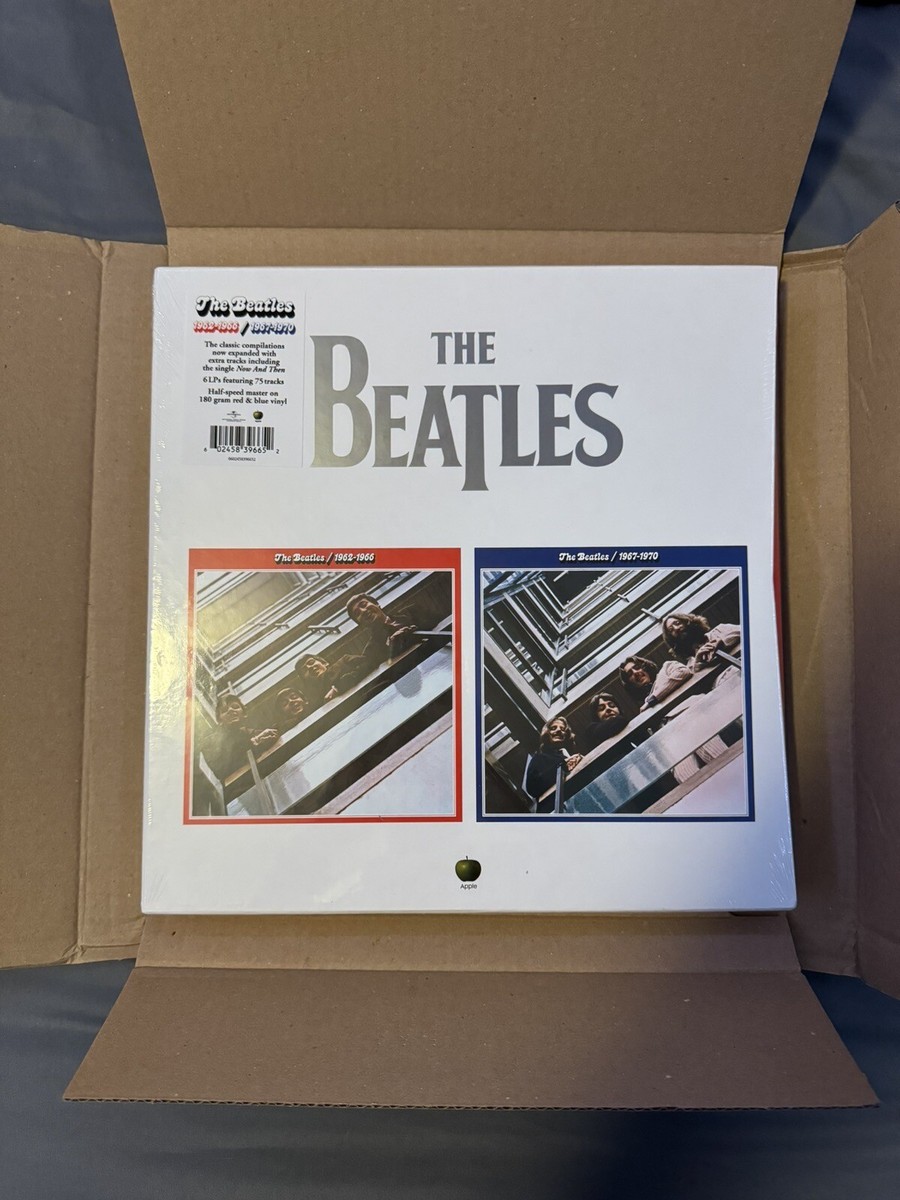 THE BEATLES - 1962-1966 + 1967-1970 RED/BLUE COLORED - 6-LP VINYL