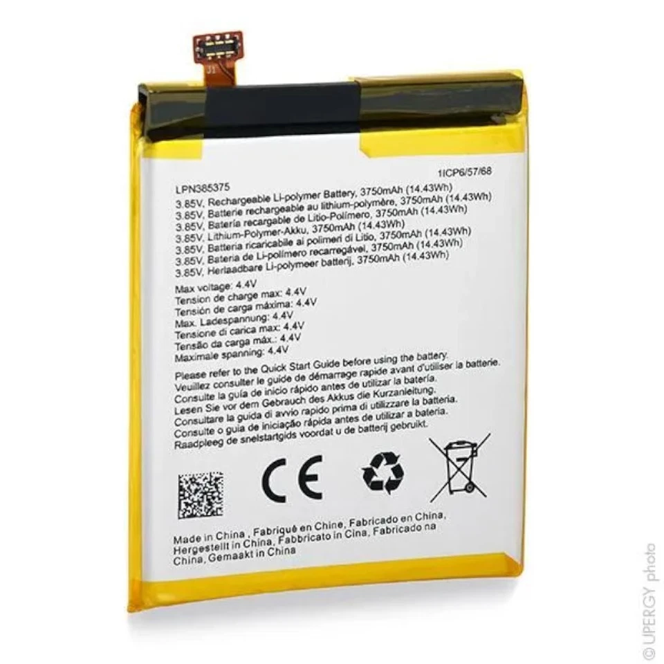 GENERIQUE BATTERIE DE REMPLACEMENT LPN385375 POUR CROSSCALL CORE-X4 ACTION -X5 CORE-X5