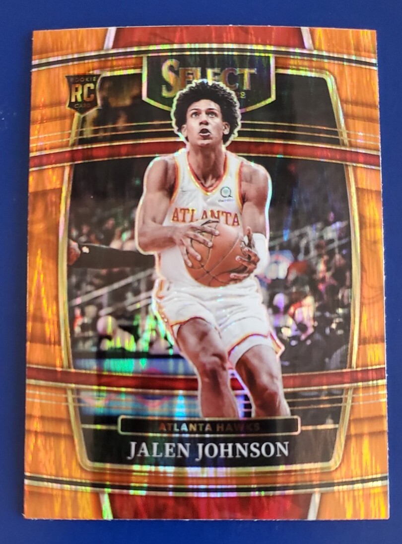 2021-22 Select Jalen Johnson Concourse Orange Flash Prizm  Hawks Rookie #17
