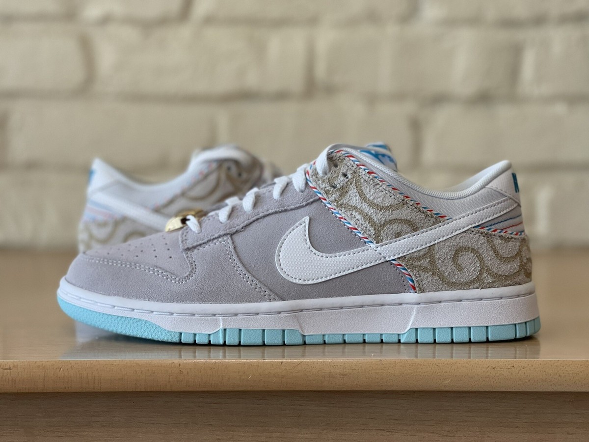 Size 7.5 - Nike Dunk SE Low Barber Shop - Grey for sale online