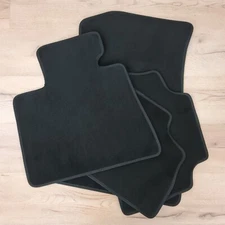 Car Floor Mats Velour BMW 7 F02 Black Carpet Waterproof Auto Liners All Season