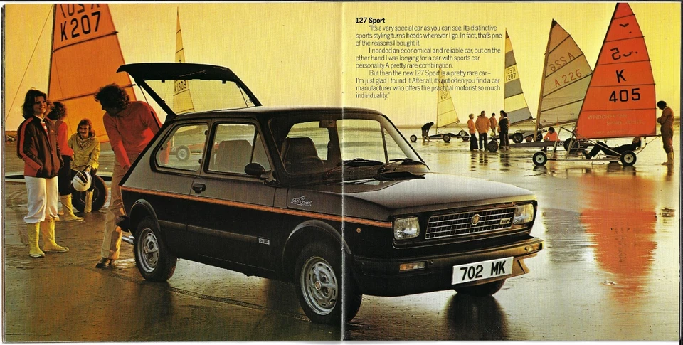 Fiat 127 1979-1981 UK Market Sales Brochure 900L, 1050L, 1050C, 1050CL & Sport - Image 2 of 3