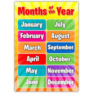 Months Chart For Kids