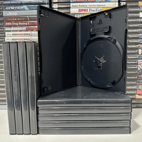 Lot 10 OEM Sony PlayStation 2 PS2 Empty Replacement Game Cases w/ Memory Card - product listing photo