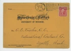 Mr Fancy Cancel Souvenir Letter University Missouri Columbia MO 1906 #5780