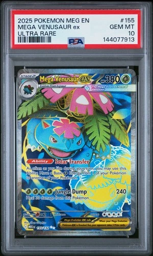 2025 POKEMON MEG EN-MEGA EVOLUTION ULTRA RARE #155 MEGA VENUSAUR EX PSA 10