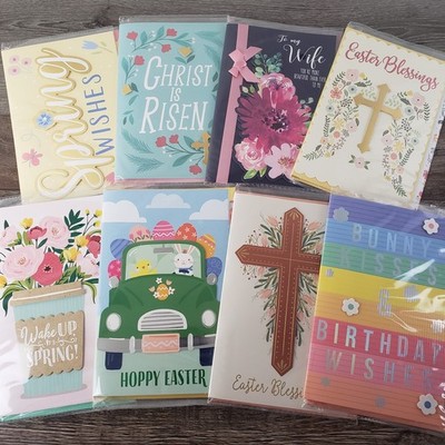 EASTER Greeting Cards with Envelopes Set of 8 Deluxe Faith Based & Fun Pembrook