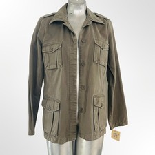 H M Divided Olive Green Utility Military Style Jacket