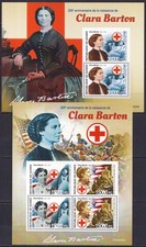YX0941 IMPERF,PERF 2020 GUINEA CLARA BARTON RED CROSS #(14911-3)A+B ! KB+BL MNH