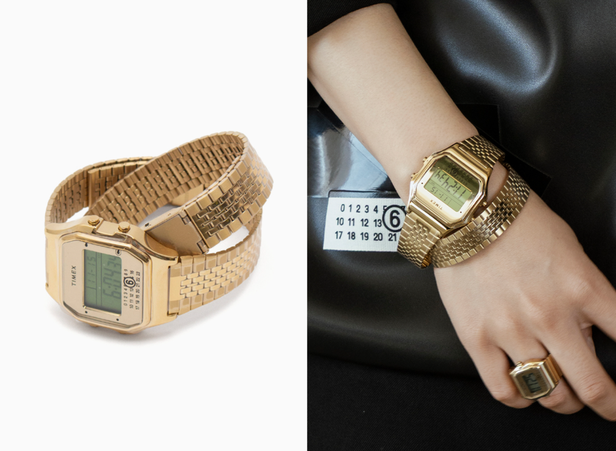 TIMEX x Maison Margiela MM6 T80 Watch + Bracelet Gift Set Gold