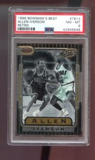 1996-97 Topps Finest #69 Allen Iverson ROOKIE RC PSA 8 Graded Card NBA 96-97. rookie card picture